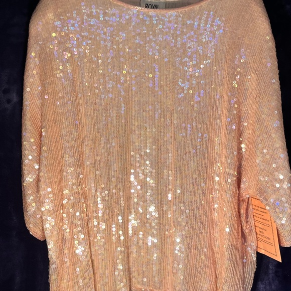 Hand made Pink sequence women’s top size 3X Silk new - Picture 3 of 7